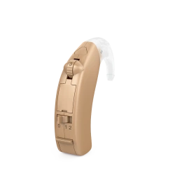 Electronic digital trimmer hearing aids, programmable air sound conduction behind-the-ear type "ELF-2T" according to TU 9444.