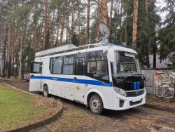 Mobile communication centre modified model 5027V1-M on the basis of PAZ Vector NEXT bus.