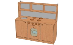 Shelving unit of play area type "Kitchen". Model: S-K1