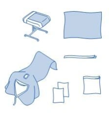 Set of linen for gynaecological operations universal large disposable sterile "Zdravmedteh".