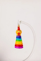 Licence Christmas tree toy made of glass "Pyramid"