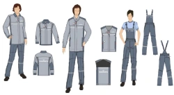 Women's sets for ITR (jacket-shirt, waistcoat, dungaree) special for employees of the organisations of the system "Transneft" dl
