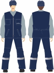 Women's insulated waistcoats types A and B for the employees of the organisations of "Transneft" system, commodity codes Zhu mad
