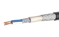Shipboard cable of SPSEVEVENG(A)-LS grade with cross-linked polyethylene insulation, with individual screen on the core, in poly