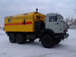 Laboratory truck (LPS, AIS, LKTST, KS, PCS, LVOLS, LIOC, ECHZ, LKKS) model 574215 on KAMAZ-5350-D5 chassis