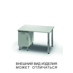 Single desk with drawer and swing door