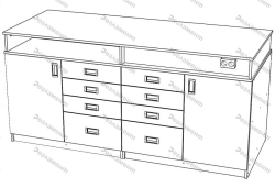Demonstration table B4 900-4000x500-1200x650-1250mm(WxHxH)