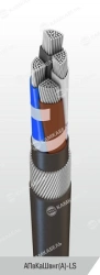 Power cable with aluminium conductors insulated with cross-linked polyethylene for voltage up to 1 kV APvKaShvng(A)-LS according