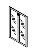 Medium glass doors. Furniture set "On Top"