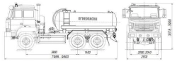 Tank truck for oil and gas condensate collection AKN/AKNS 4680L8-01 on chassis URAL 4320-4551-79, 4320-4551-81,4320-4551-83