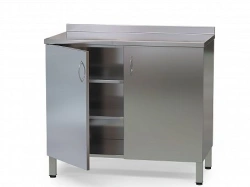 Cabinet table with hinged doors,type: STR.