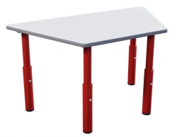 Trapezium table with adjustable metal frame, Article No. 95703-003