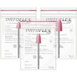 ORTOFLEX-METAL elastic dental heads, single-stage grinding system, polish form TK20 set 1 pc.