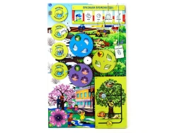 Bisiboard (didactic panel) wall-mounted SPRING. ECOLOGICAL EDUCATION series