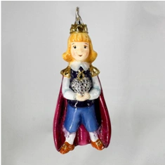 Handmade glass Christmas tree toy "Prince"