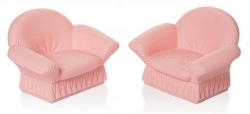 Upholstered armchairs. Soft pink