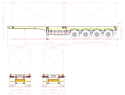 Semitrailer 98132A (loading space design - load-bearing frame)
