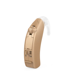 Electronic digital trimmer hearing aids, programmable air sound conduction behind-the-ear type "ELF-3T+" according to TU 944.