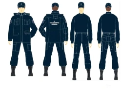 Men's field suit (jacket, trousers) of departmental security personnel of PJSC Transneft for protection against mechanical influ