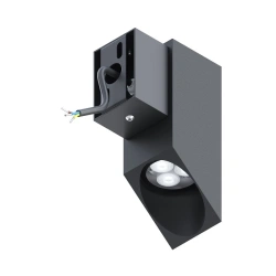 Architectural luminaire SVETHOLL Buffy square with hood, surface-mounted L58 B58 H160 power supply unit in LED 4W housing