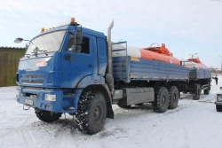 Special cargo truck without swing gate, without awning and curtain mechanism model 4589B3 on chassis KAMAZ: 43118-A5, 4311