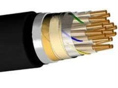 Communications symmetrical high-frequency cables with cordel-polystyrene insulation, armoured MKSABp
