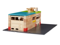 Magnetic wood construction set WOODBLOCKS. Car service 2in1 (85 details)