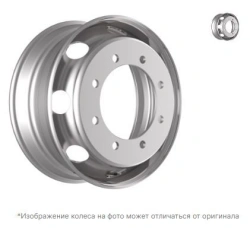 Steel truck wheel with non-detachable rim, dimension 19.5x6.75, Product No. RZB35757OE