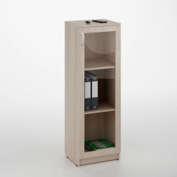 Low cupboard with glass.