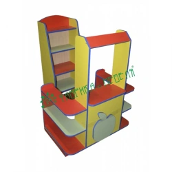 Apple play shop and shelving unit, item 40135