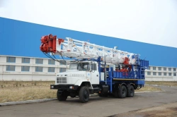 Lift unit for well repair and drilling "APR-80" on self-propelled chassis RKR-63221