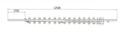 Straight frame rail of P65 type with curved shank of the project 1740.01.010-01