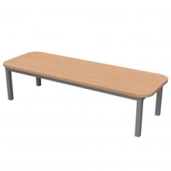 Metal frame locker room bench