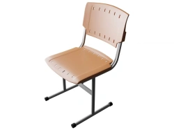 Student chair, adjustable, round tube, straight ski, plastic Sigma STU-2R.01