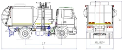 Side-loading rubbish truck model MK-3552-02