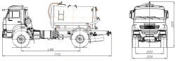 Vacuum tanker MB 4680D2-40 on KAMAZ 43502-D5 chassis