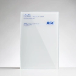 Lacobel White Pure coated sheet glass 6 mm thick