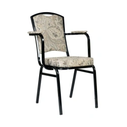 Chair with armrests Patrick 20mm on metal frame