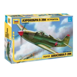 Assembled model P-39N "Aerocobra" fighter plane