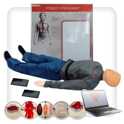 T1034 Robot simulator for first medical aid with personal computer (laptop) "Roman"