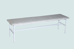 Metal-framed bench of "Edelwood" trade mark