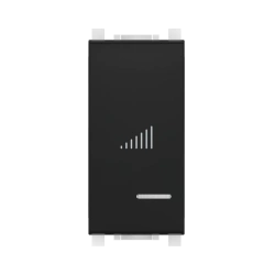 CADUCEUS ALING Experience LED push-button dimmer switch, 200W, 230V~, 1M, black (soft touch), art. no. 72205.E1. 72205.?1