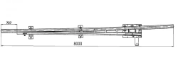 Frame rail with shank of the project 2946.01.000RK2-01