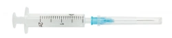 Injection syringe for single use sterile two-detailed 2A "Luer" complete with injection needle 0,6 x 30 mm