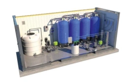 Block-modular water treatment and chemical water purification plant, series "AU-BOX-HYDRO".