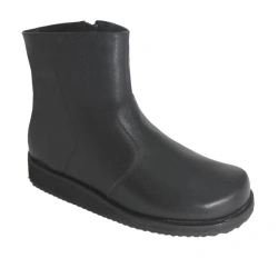 Compound orthopaedic footwear on a preserved limb and warmly lined prosthetic shoes (pair): men's half boots with and