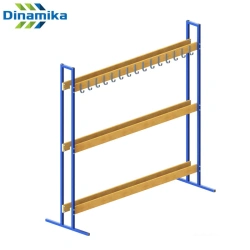 Storage rack for cross-country skis and poles