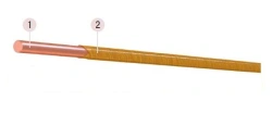 Round copper winding wire with glass fibre and glass polyester insulation, PSD-L