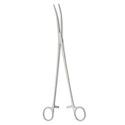 TZ-01-288-27 Toothed hemostatic clamp, curved, 270 mm