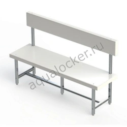 AQUALOCKER bench with backrest